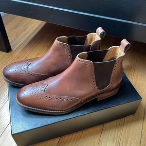 Thomas & Vine Wingtip Leather Chelsea Dress Boots